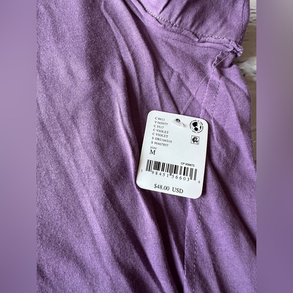 #5 NWT Free People Don't Sweat It Oversized Tee in Violet - Picture 7 of 7
